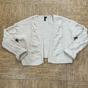 Moon & Madison Chunky Chenille Open Cropped Cardigan